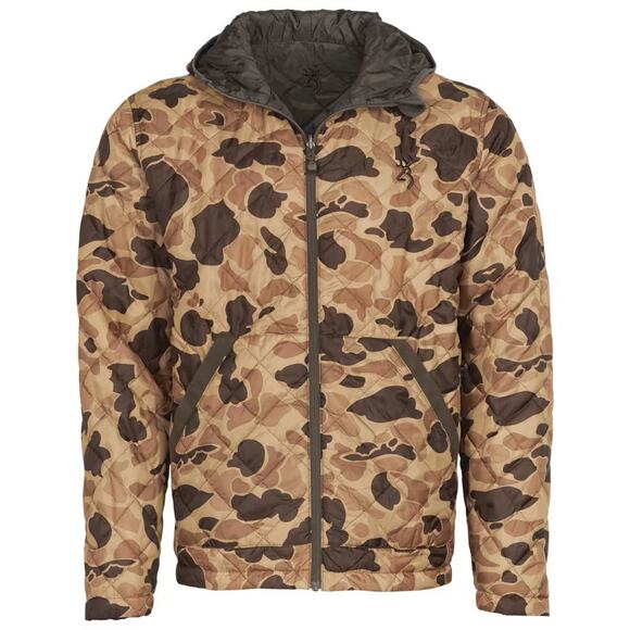 Men’s Reversible Camo Jacket Quilted Puffer Hunting Outdoor Coat NWT - Picture 1 of 7